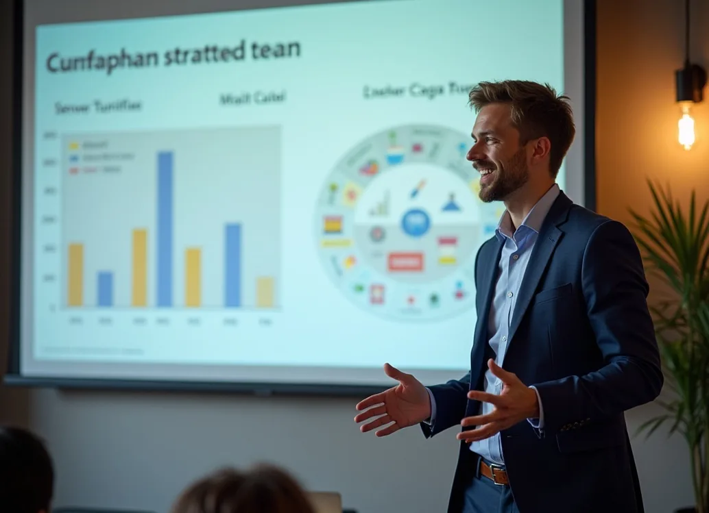 Marketing strategist presenting ideas