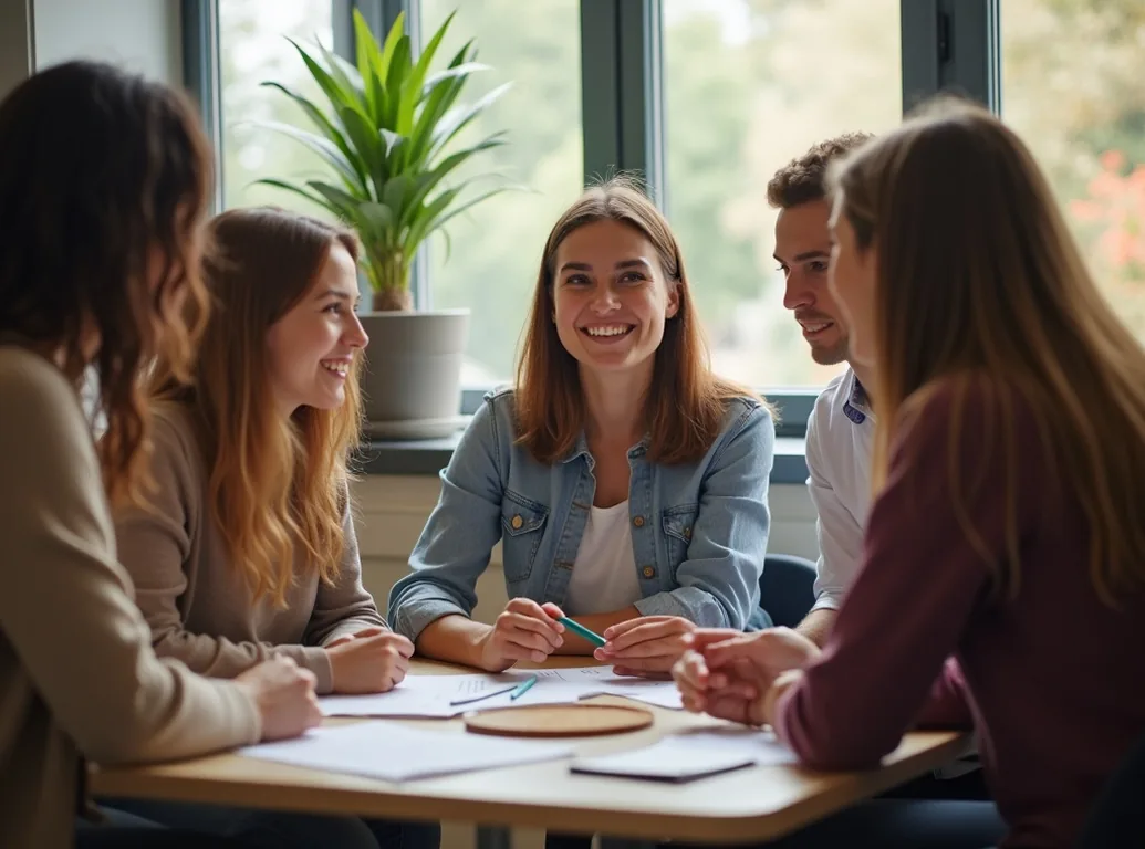 Young creative team discussion